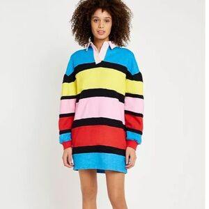 rainbow jersey dress TU Unicorn Hearts Long Rainbow Jersey Long Sleeve Dress Size 11 Yrs NWT